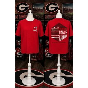 Georgia Bulldogs Sanford Stadium Tee Medium Red College Football Shirt
